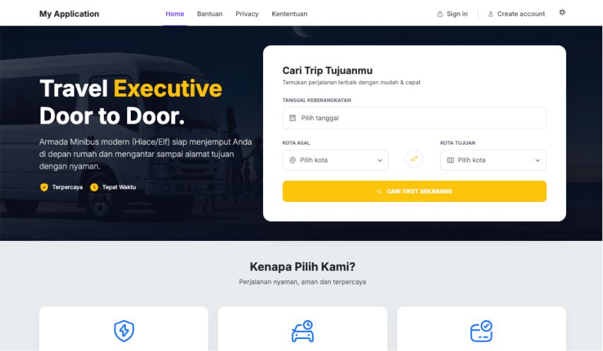 Demo Website Travel Online